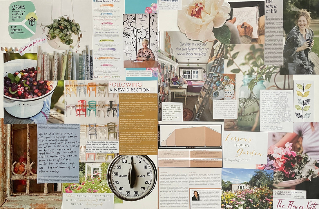 Vision Board for Mama Bleu Designs 2024