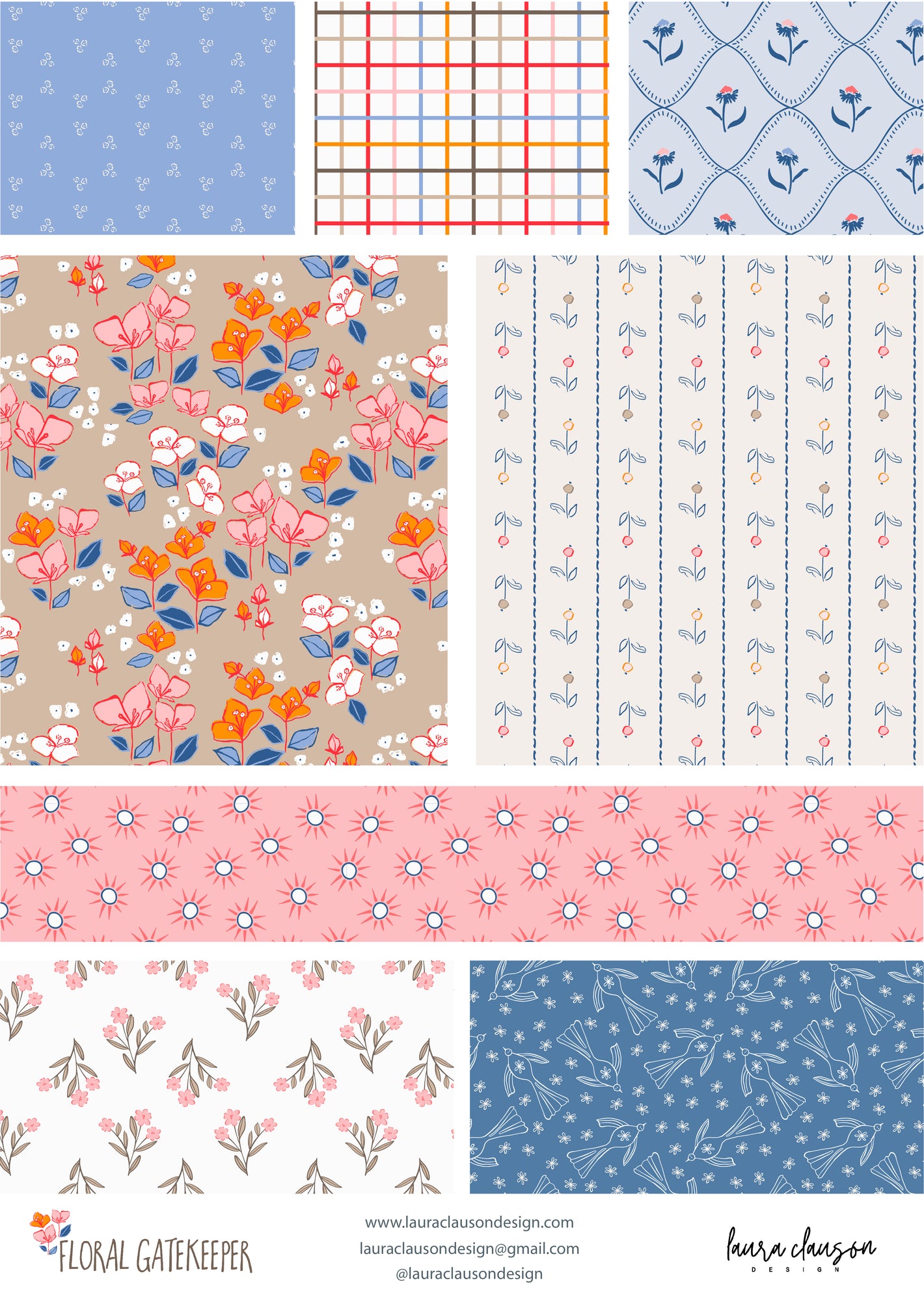 Floral Gatekeeper Collection lauraclausondesign