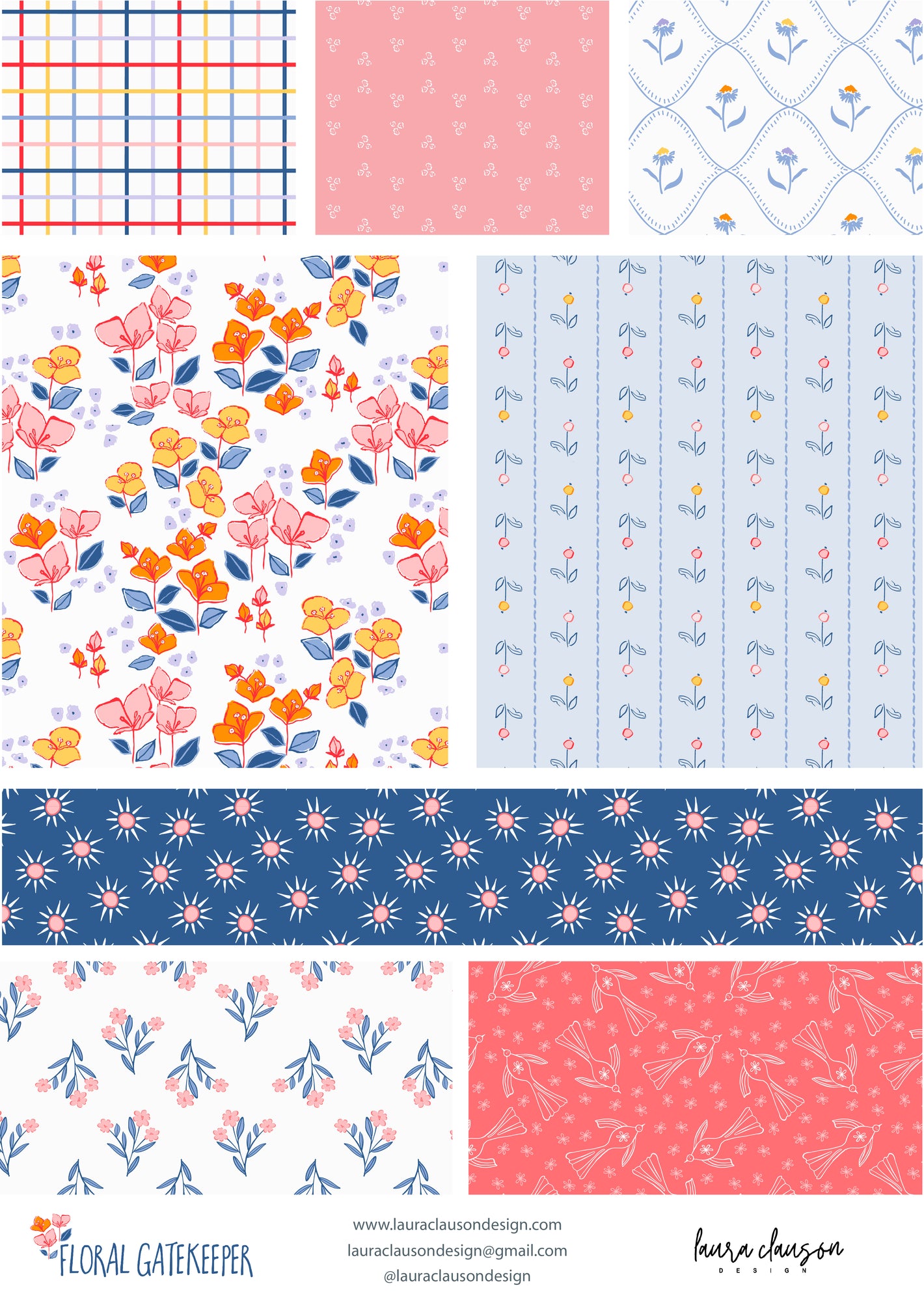 Floral Gatekeeper Collection lauraclausondesign